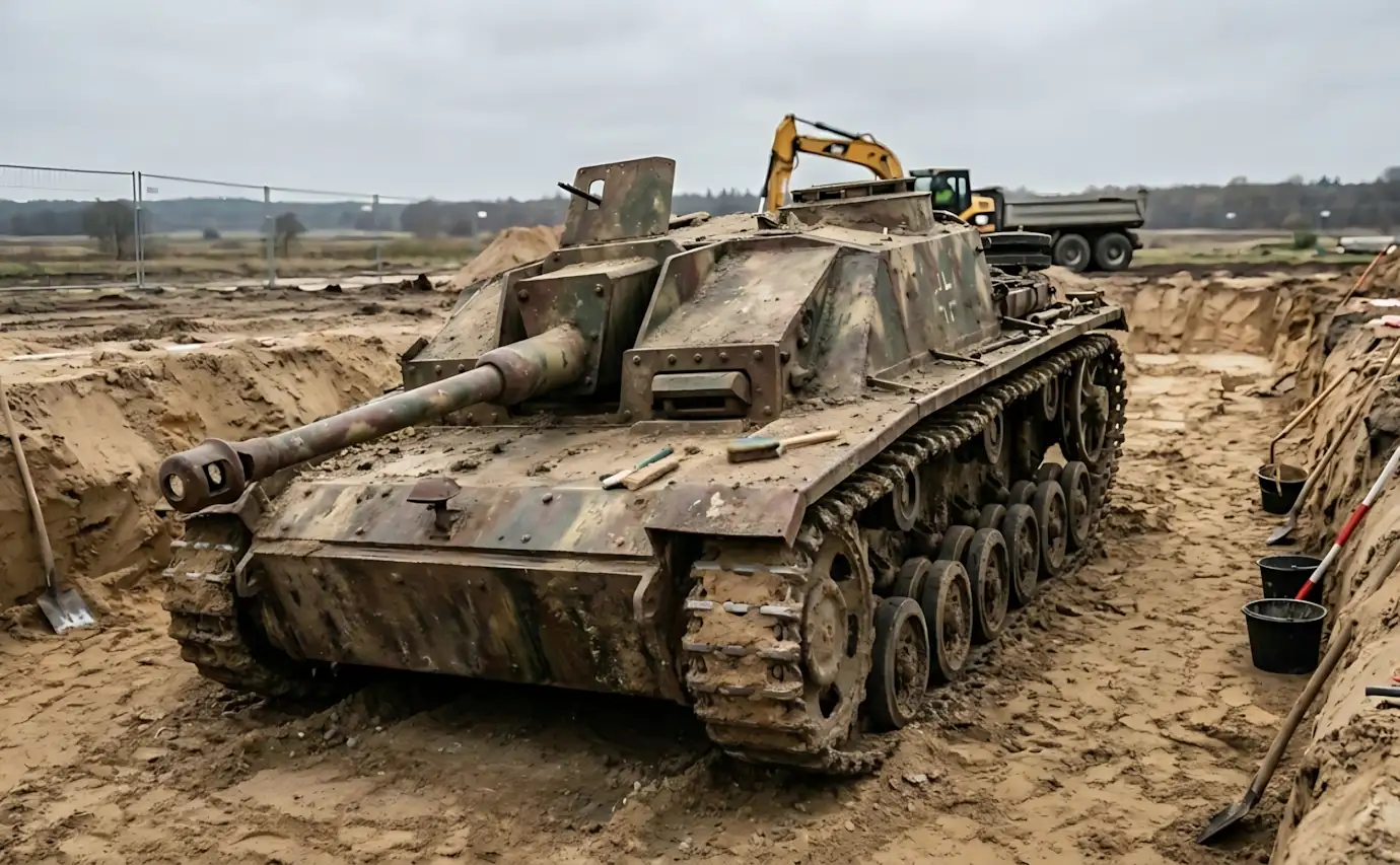 Canhão de assalto da Segunda Guerra é encontrado intacto após 80 anos na Alemanha